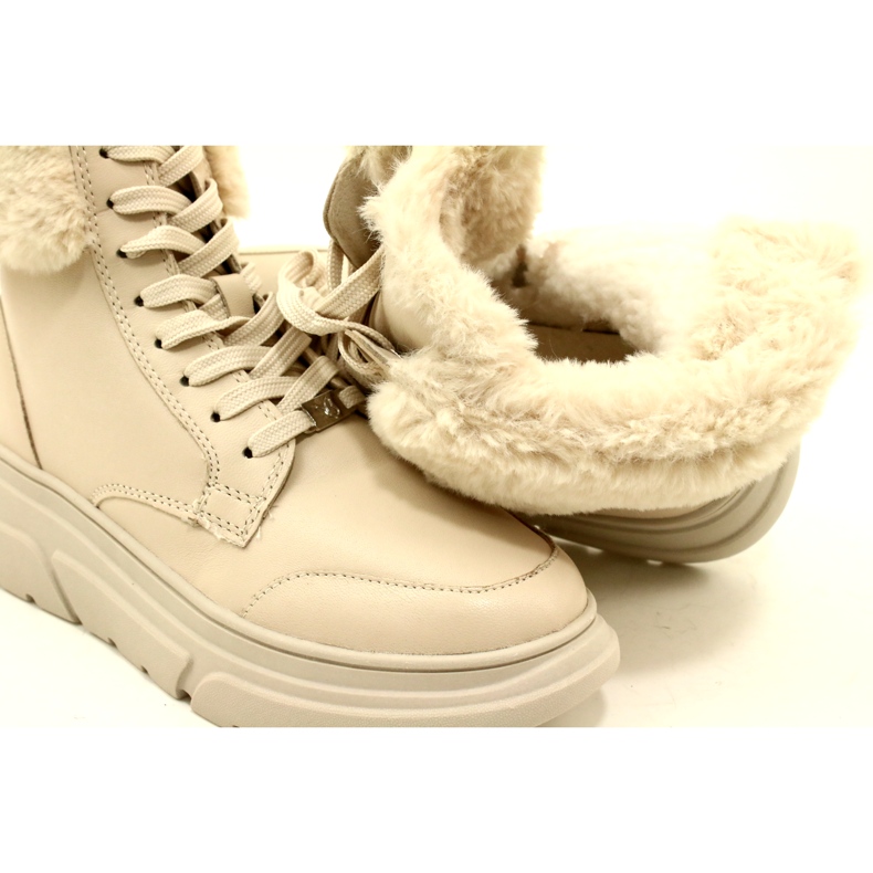 Caprice kvinnors stövlar med päls 9-26220-41 144 Beige 5