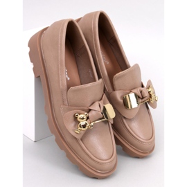 Honey Khaki gyllene teddybjörn loafers beige 1