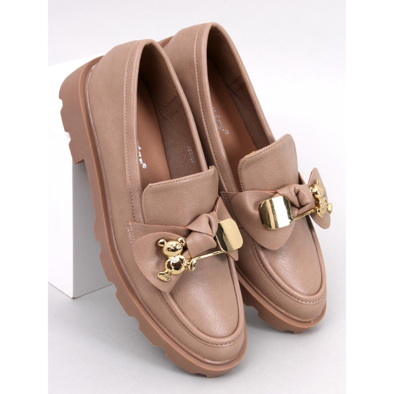 Honey Khaki gyllene teddybjörn loafers beige 1
