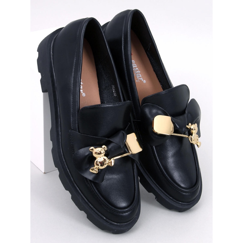 Loafers med en guldbjörn Honey Black svart 1