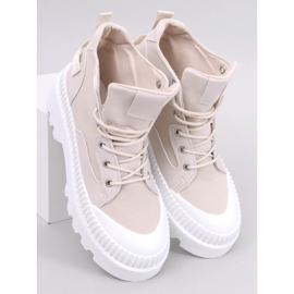 Tinli Beige high-top sneakers 1
