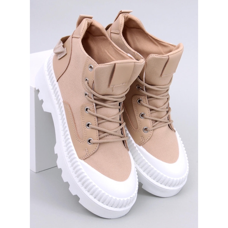 Höga sneakers med Tinli Khaki-skydd beige 1