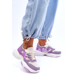 Seastar Lila Cortes Sneakers med snörning för kvinnor purpur 4