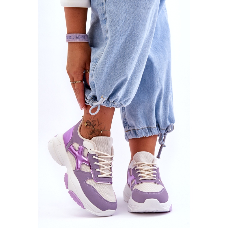 Seastar Lila Cortes Sneakers med snörning för kvinnor purpur 3