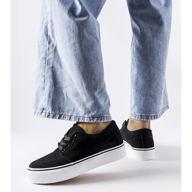 Svarta Abboud sneakers i ekomocka 1