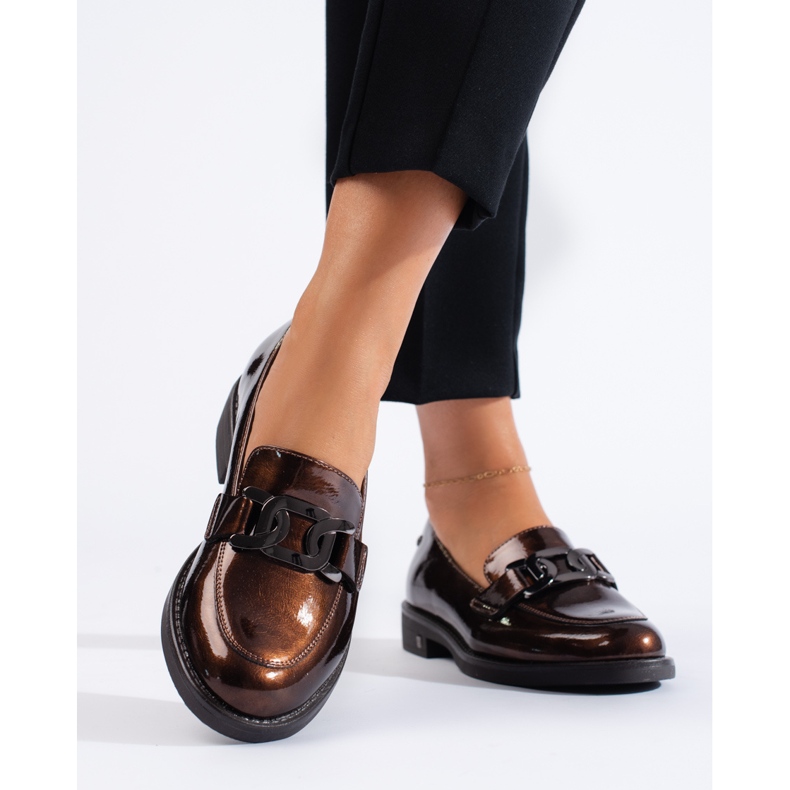 Lackade bruna skor från W. Potocki 1