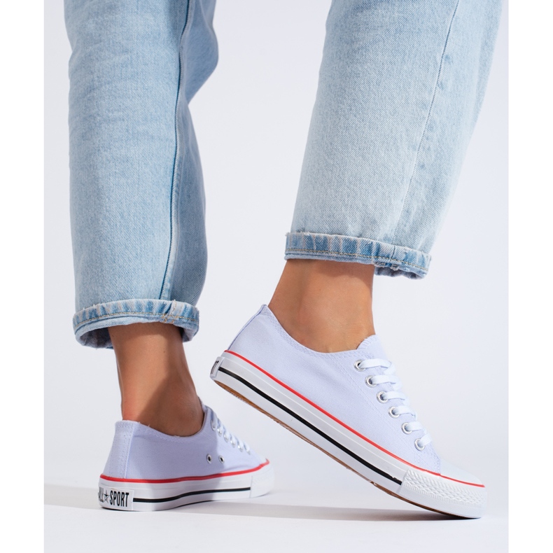 Klassiska vita Shelovet-sneakers för kvinnor 2