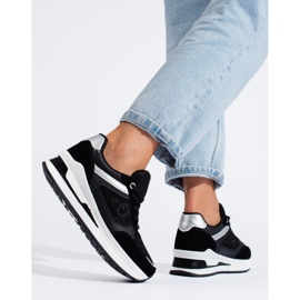 Svarta damsneakers med vit Shelovet-inlägg 2