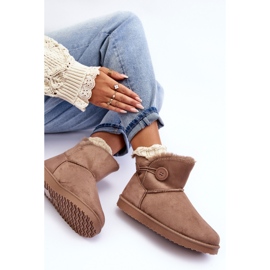 Isolerade snökängor för kvinnor med dekoration, mörkbeige siriol 1