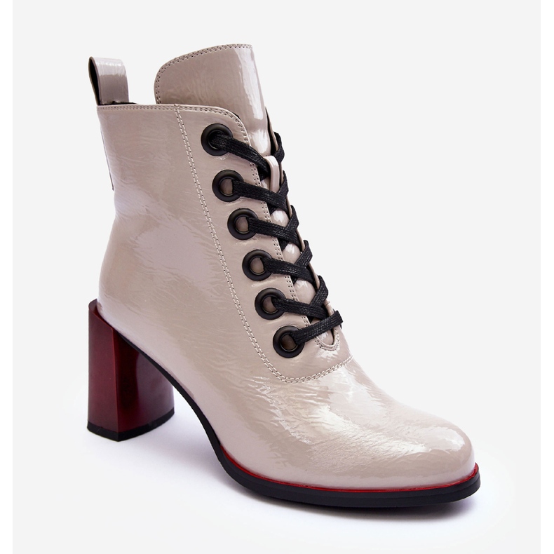 Patentsko med snörning S.Barski MR870-15 Ljusgrå 2