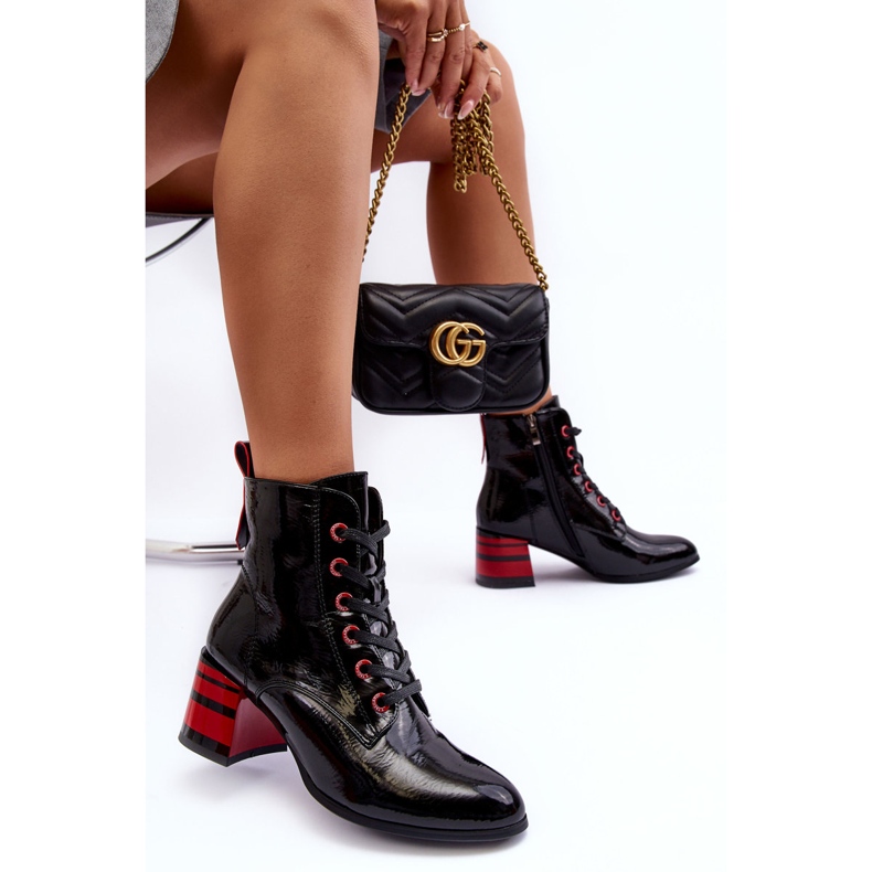 Patent högklackade stövlar S.Barski MR870-49 Svart 2