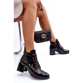 Lågpatentsnörade ankelstövlar S.Barski MR870-66 Svart 2