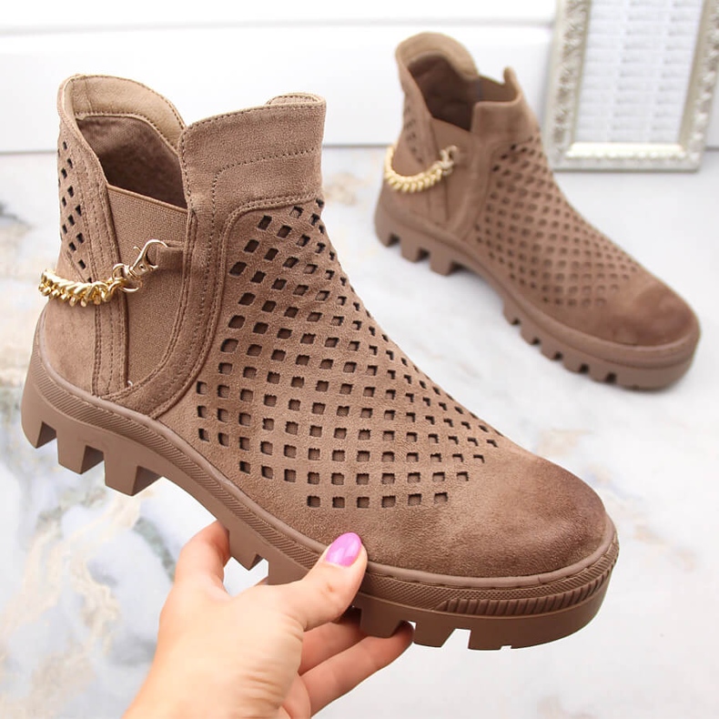 Potocki W WOL179B stövlar i mocka, bruna 1