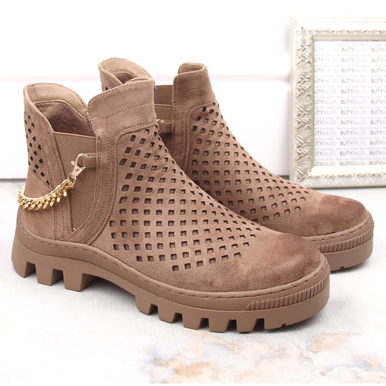 Potocki W WOL179B stövlar i mocka, bruna 2