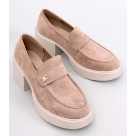 Coniff Khaki högklackade loafers beige 1