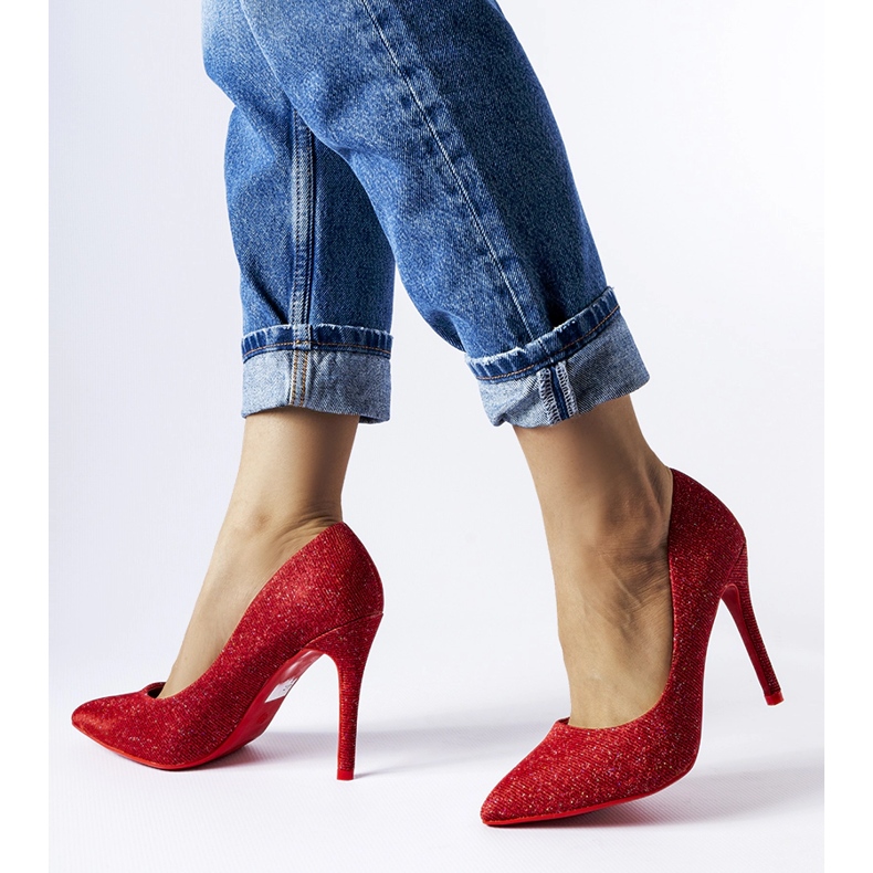 Röda Melody höga klackar 1