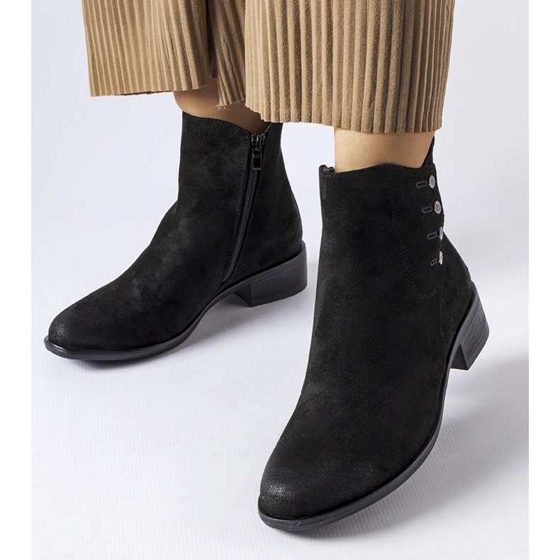 Svarta Decorah platta stövlar 1