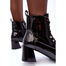 Vinceza Patentsvarta Basciano högklackade ankelstövlar 1