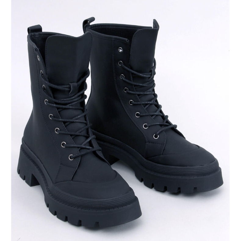 Parsons svarta arbetsstövlar med snörning 1