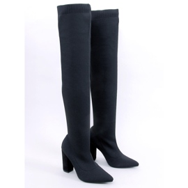 Veronica Svarta elastiska högklackade mulor 1