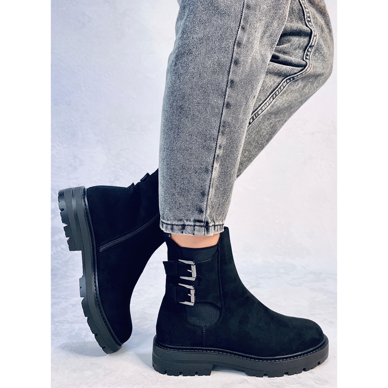 Lanier Ankelboots i svart mocka 2