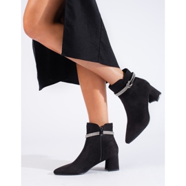 Shelovet svart klassisk mocka stövlar för kvinnor 1