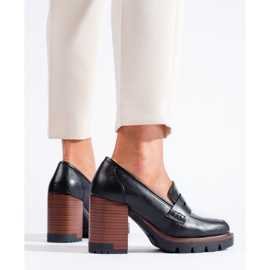 Eleganta svarta högklackade damskor från Shelovet 2