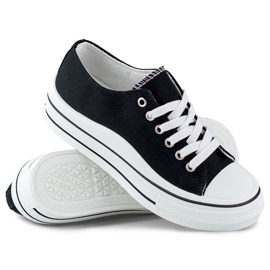 Klassiska svarta sneakers för kvinnor 1