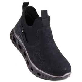 Rieker W RKR616 bekväma slip-on ankelboots, svarta 1