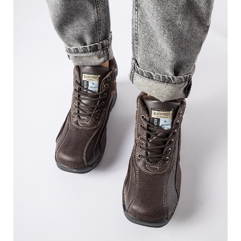 Bruna pojkisolerade Curzio-skor 1