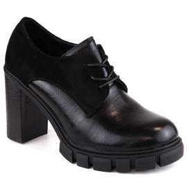 M.Daszyński W SAN19A högklackade och platåskor, svarta 1