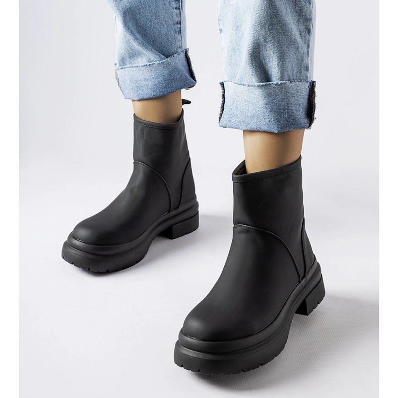 Svarta gummiisolerade Clotilde ankelstövlar 1