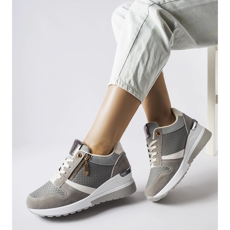 Inna Grå Ashland wedge sneakers 1