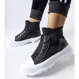 Inna Fredo svarta sneakers med hög strumpa 1