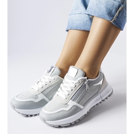 Gråa och silversneakers för kvinnor från Camuzzoni 1