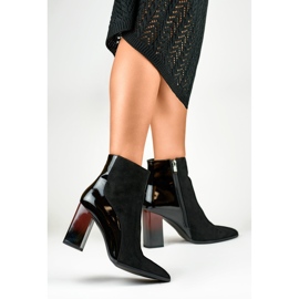 Eleganta högklackade damstövlar svart 1