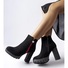 Svarta ankelboots i satin från Rogeno 2