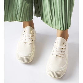 Beige sneakers på en tjock Rina-plattform 1