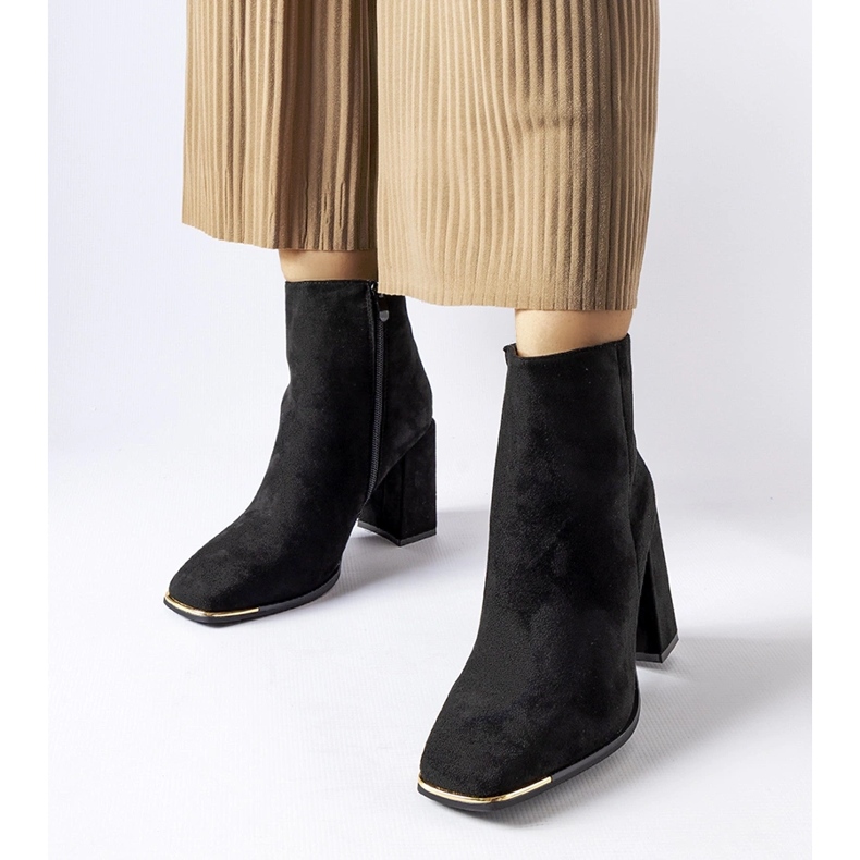 Svarta Cheney stövlar med hög klack 1