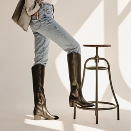 Marco Shoes Iolanda cowboystövlar med dekorativa sömmar svart 1