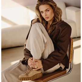 Marco Shoes Ökande sneakers med tjockare botten beige 2