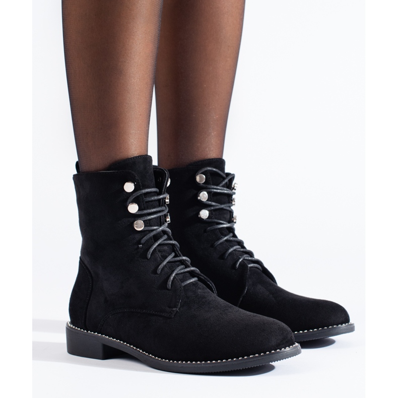 Shelovet svart mocka arbetskläder för kvinnor 2