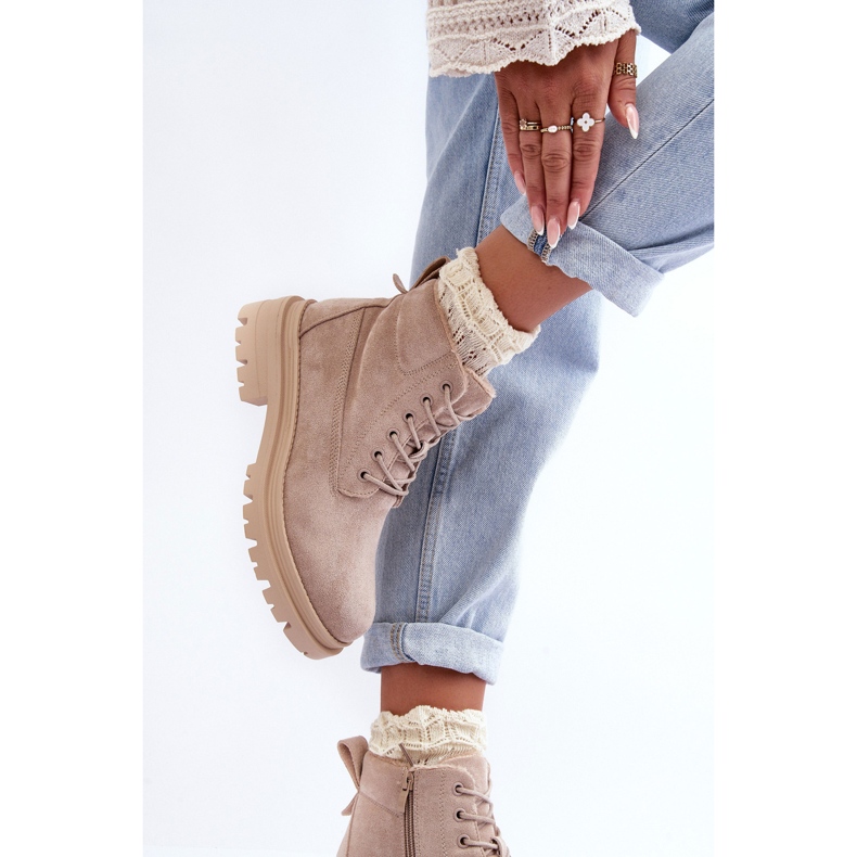 PM1 Mocka Trappers isolerade ankelstövlar Beige Alden 1