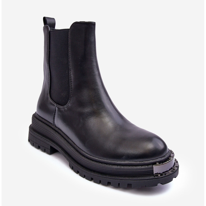 PS1 Chelsea boots med platt klack och plattform, svarta, Linestta 1