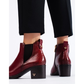 W. Potocki Vinröda högklackade ankelstövlar för kvinnor från Potocki 2