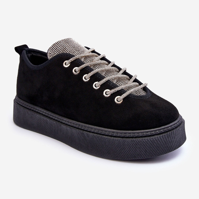 PS1 Svarta Ecea sportskor för kvinnor dekorerade med strass 1