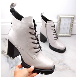 Dampatent, isolerade, grå stövletter från S.Barski 1