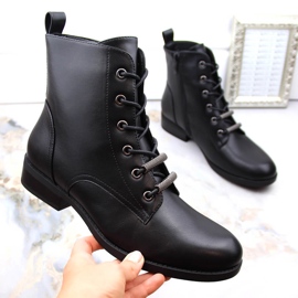 Svarta isolerade stövlar för kvinnor S.Barski HY75-10 1