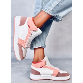 Clowsi Orange high-top sneakers vit 2