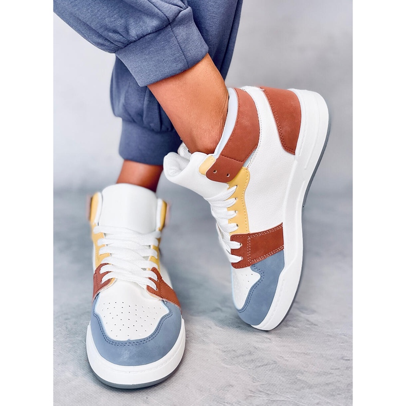 Clowsi Blue high-top sneakers vit 1